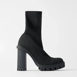 Zara Knit Sock Boots